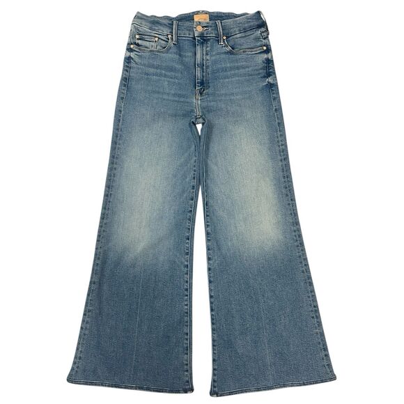 MOTHER The Roller High Rise Wide Leg Denim Jeans Let's Trip Light Wash Blue 28 - Picture 3 of 12